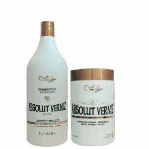 Kit Profissional Máscara(1Kg)/Shampoo(1L) Absolut Verniz Ever Hair