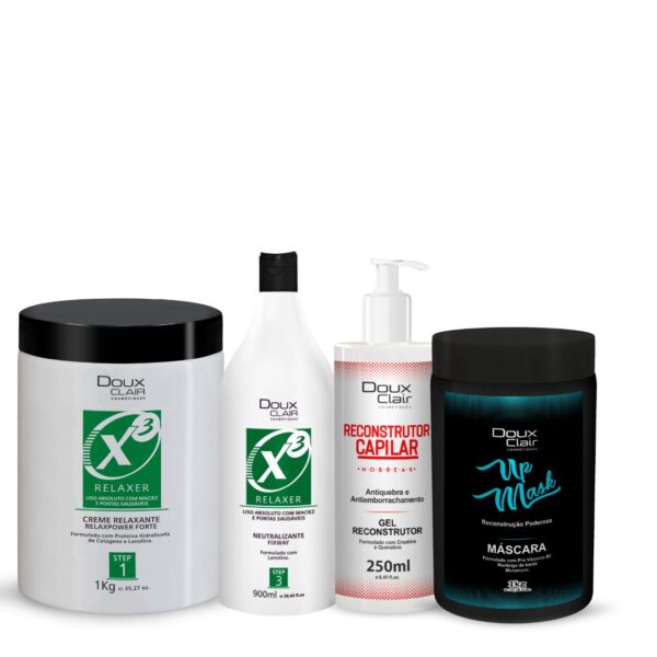 Doux Clair Escova Definitiva X3 Relaxer 1k + Nobreak + Up Mask 1k 15% Off